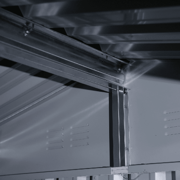 8'x11' Galvanized Metal Shed - 29 gauge steel walls - resistant snow load and wind load