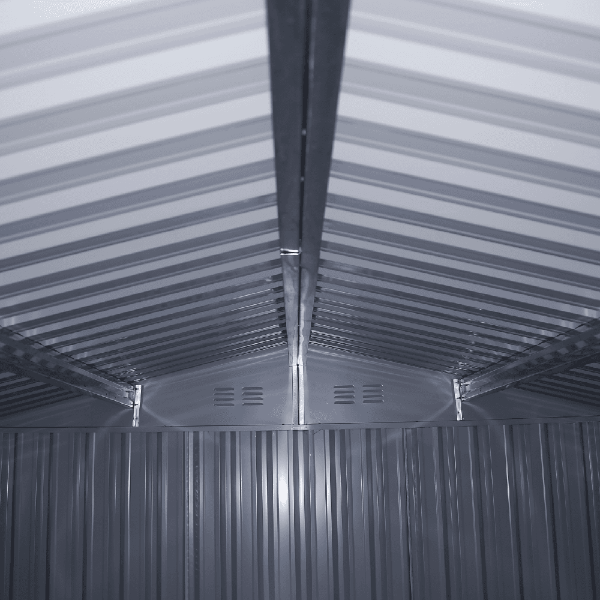 8'x11' Galvanized Metal Shed - 29 gauge steel walls - resistant snow load and wind load