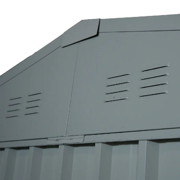 8'x11' Galvanized Metal Shed - 29 gauge steel walls - resistant snow load and wind load