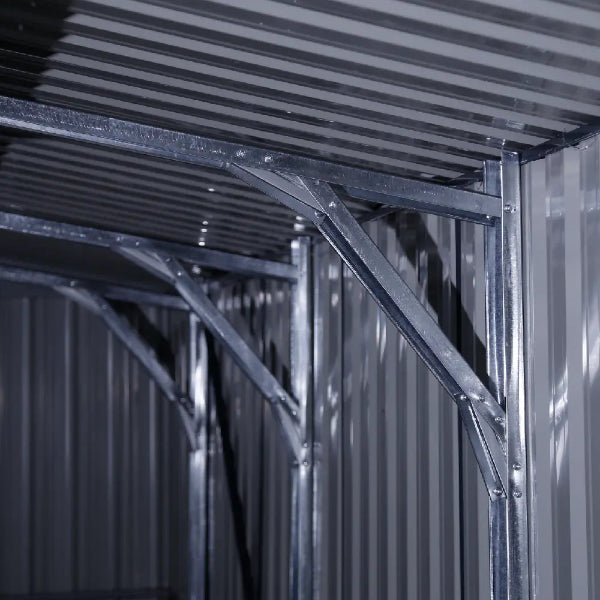 EMC 11' X 20' Metal Garage Shed - zinc steel frame - 75 mph wind resistance