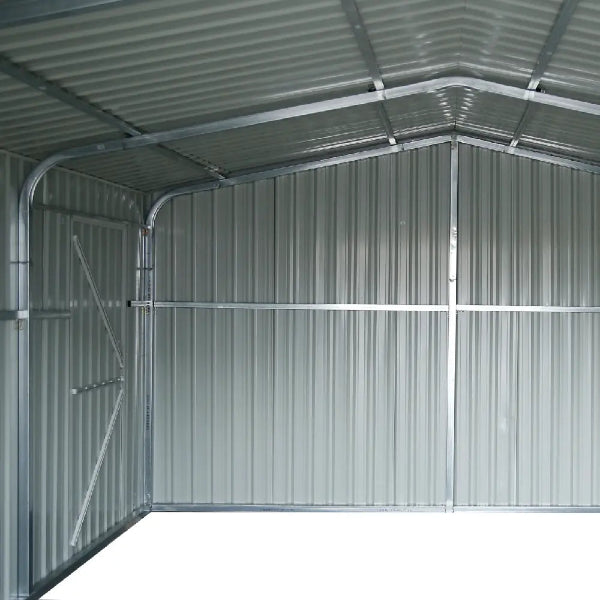 EMC Heavy Duty 14'x19' Steel Car Shed Garage - 29 gauge metal sheet - 75 mph wind resistance