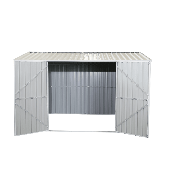 8'x11' Galvanized Metal Shed - 29 gauge steel walls - resistant snow load and wind load