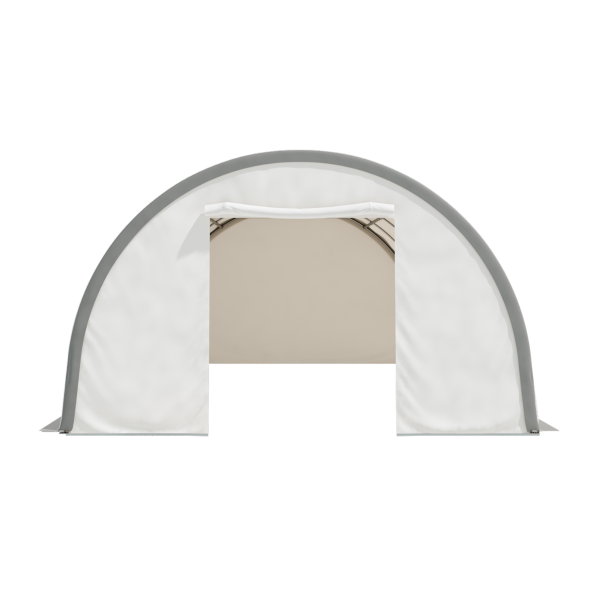 EMC 20x30x12 Heavy Duty Fabric Peak Storage Building - 13 Oz PVC Fabric Cover