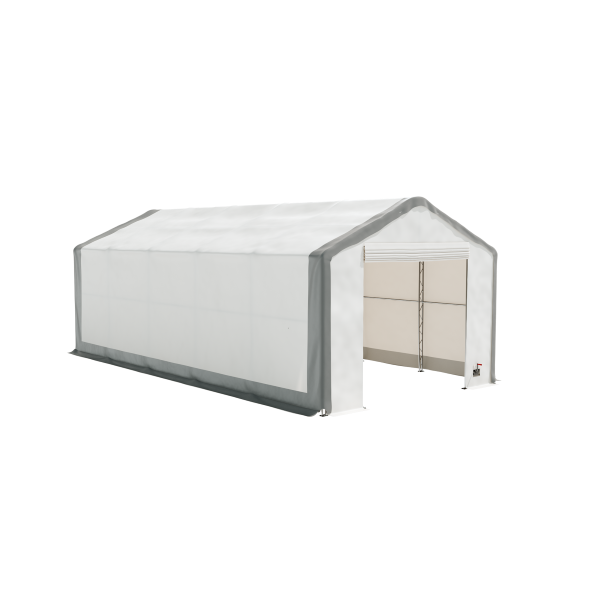 EMC 2040D Double Trussed Storage Shelter - 20' Wide x 40' Length x 16' Height