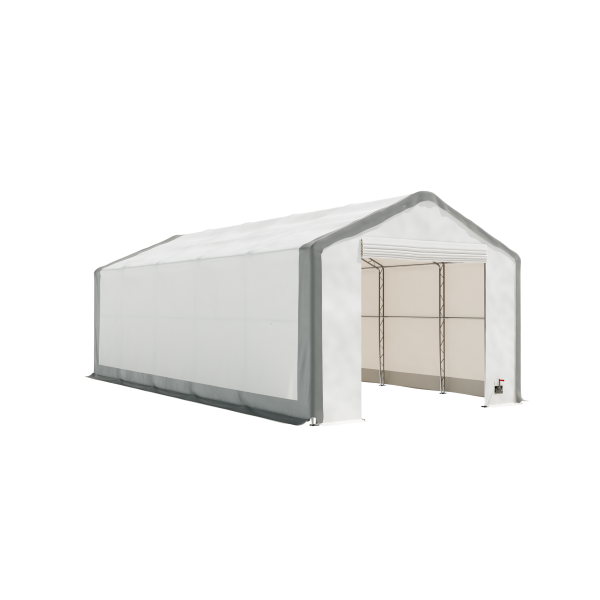 EMC 2040D Double Trussed Storage Shelter - 20' Wide x 40' Length x 16' Height
