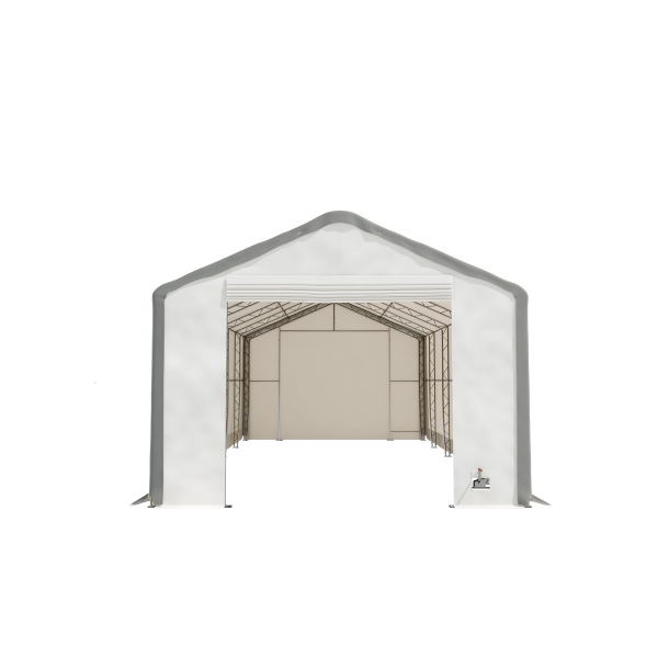 EMC 2040D Double Trussed Storage Shelter - 20' Wide x 40' Length x 16' Height