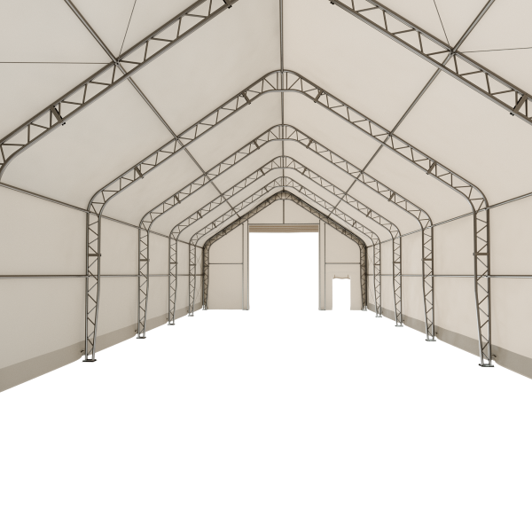 EMC Double Trussed Storage Shelter - 30' Wide x 60' Length x 22' Height