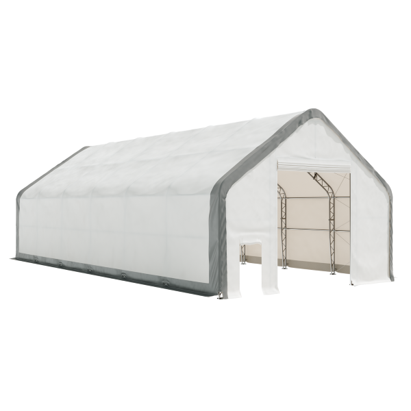 EMC Double Trussed Storage Shelter - 30' Wide x 60' Length x 22' Height