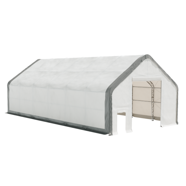 EMC Double Trussed Storage Shelter - 30' Wide x 60' Length x 22' Height