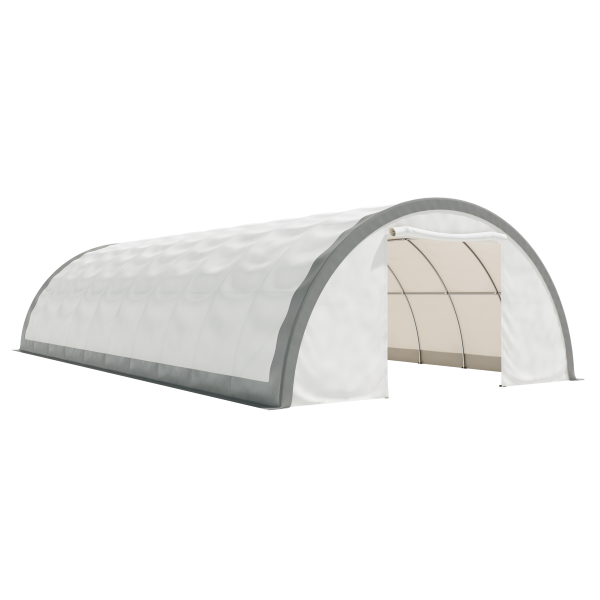 EMC 30x65x15 Heavy Duty Fabric Storage Building - 13 Oz PVC Fabric