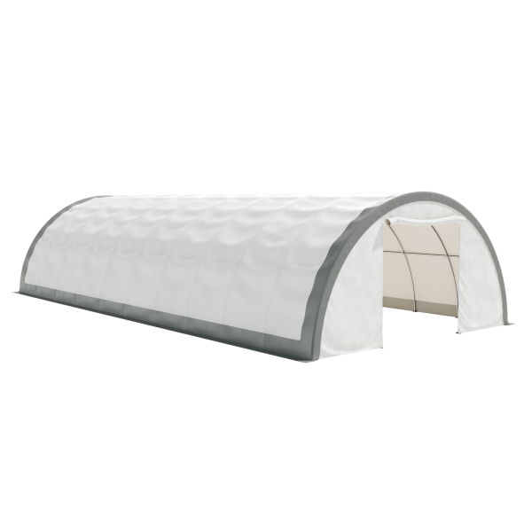 EMC 30x65x15 Heavy Duty Fabric Storage Building - 13 Oz PVC Fabric