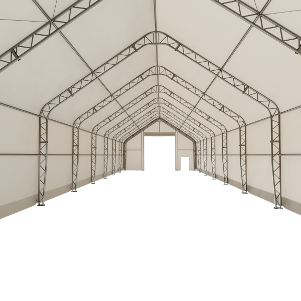 EMC Double Trussed Storage Shelter - 30' Wide x 80' Length x 22' Height