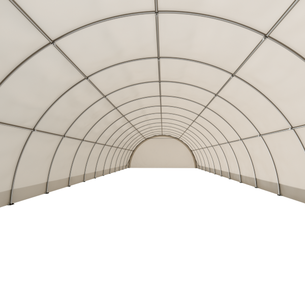 EMC 30x85x15 Heavy Duty Fabric Storage Building - 13 Oz PVC Cover Fabric