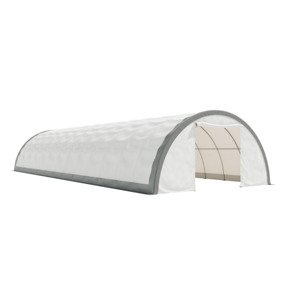 EMC 30x85x15 Heavy Duty Fabric Storage Building - 13 Oz PVC Cover Fabric