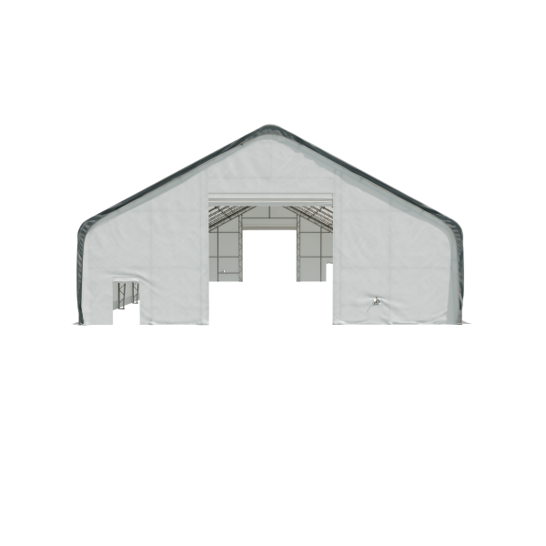 EMC Double Trussed Storage Shelter - 50' Wide x 100' Long x 26' Height
