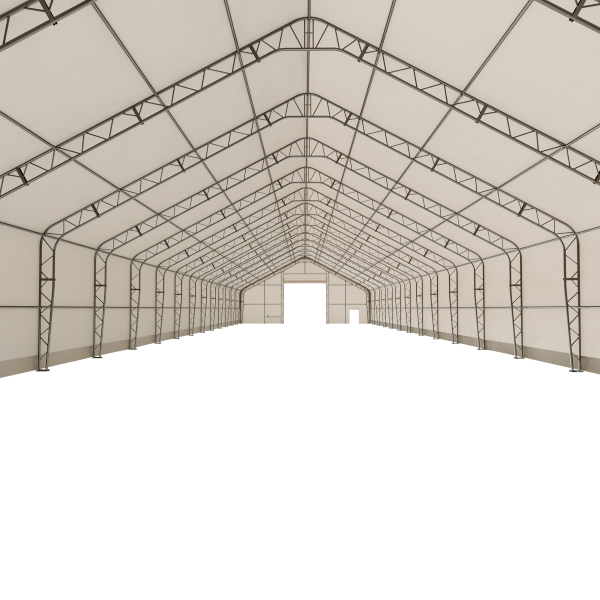 EMC Double Trussed Storage Shelter - 50' Wide x 150' Long x 26' Height