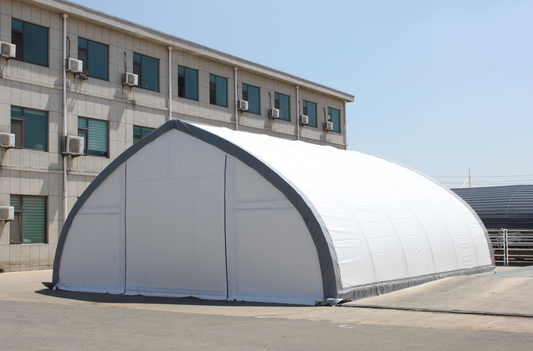 EMC 30x65x15 Heavy Duty Fabric Storage Building - 13 Oz PVC Fabric