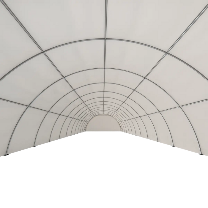 EMC 30x85x15 Heavy Duty Fabric Storage Building - 13 Oz PVC Cover Fabric