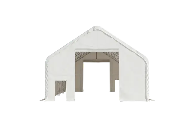 EMC Double Trussed Storage Shelter - 30' Wide x 40' Length x 22' Height