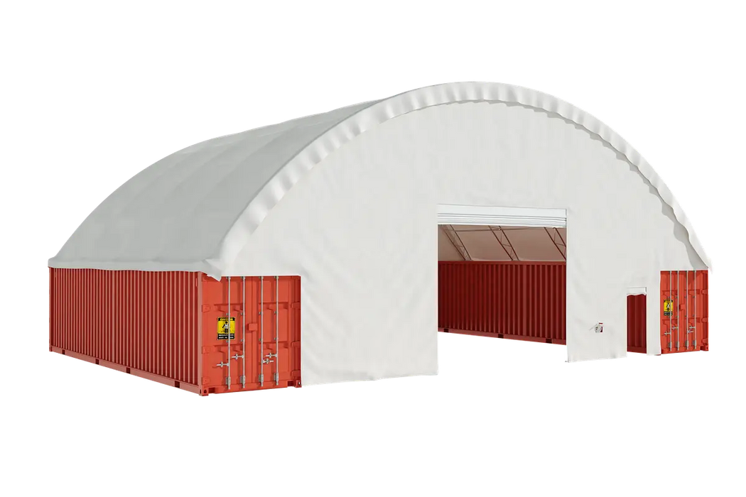 EMC Container Shelter 60'x40'x20' (610g PVC) Double Trussed