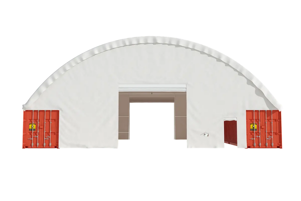 EMC Container Shelter 60'x40'x20' (610g PVC) Double Trussed