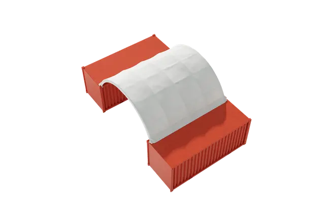 EMC C2020 Container Shelter - 20' Wide x 20' Length