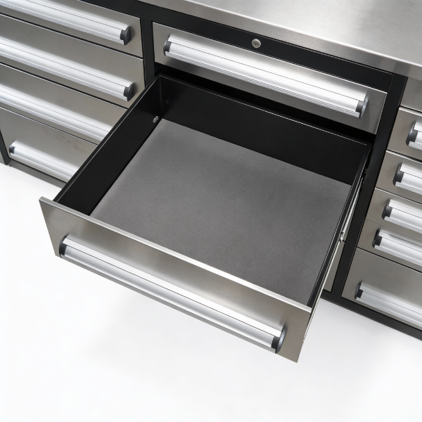 EMC 10ft Stainless Steel Workbench Cabinet Combo 18 Drawers 2 Cabinets