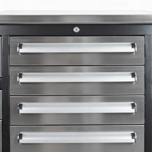 EMC 10ft Stainless Steel Workbench Cabinet Combo 35 Drawers 3