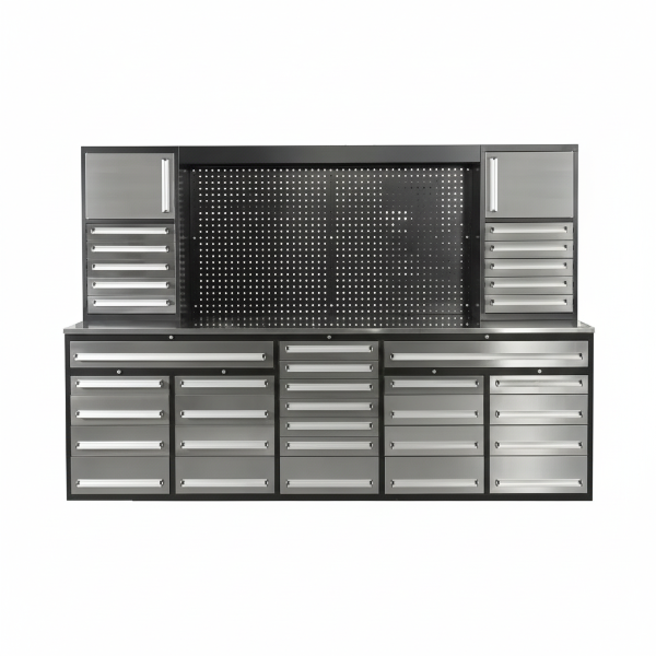 EMC 10ft Stainless Steel Workbench Cabinet Combo 35 Drawers 3