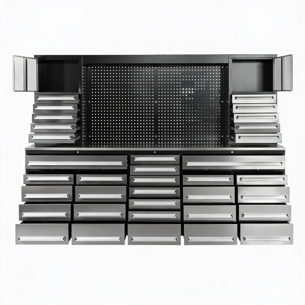 EMC 10ft Stainless Steel Workbench Cabinet Combo 35 Drawers 3