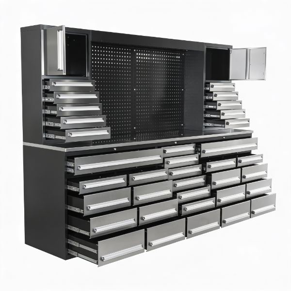 EMC 10ft Stainless Steel Workbench Cabinet Combo 35 Drawers 3