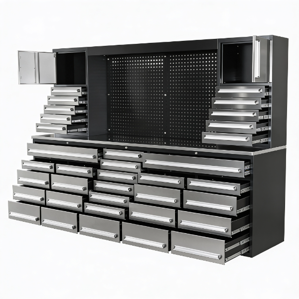 EMC 10ft Stainless Steel Workbench Cabinet Combo 35 Drawers 3