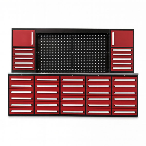 EMC 10ft Workbench Cabinet Combo 40 Drawers 2 Cabinets