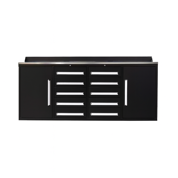 EMC 7ft Workbench Cabinet Combo 10 Drawers 2 Cabinets