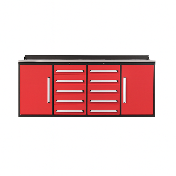 EMC 7ft Workbench Cabinet Combo 10 Drawers 2 Cabinets