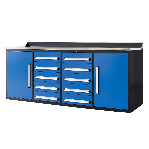 EMC 7ft Workbench Cabinet Combo 10 Drawers 2 Cabinets