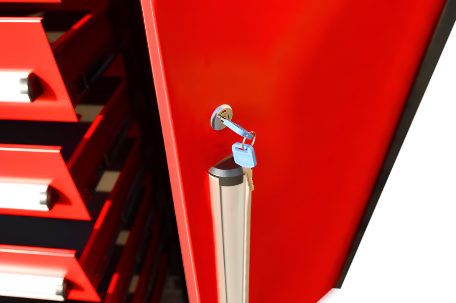 EMC 7ft Red Workbench Cabinet Combo 16 Drawers 6 Cabinets