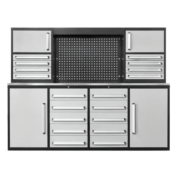 EMC 7ft Workbench Cabinet Combo 18 Drawers 4 cabinets