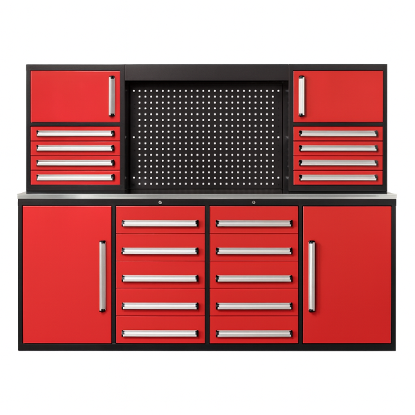 EMC 7ft Workbench Cabinet Combo 18 Drawers 4 cabinets