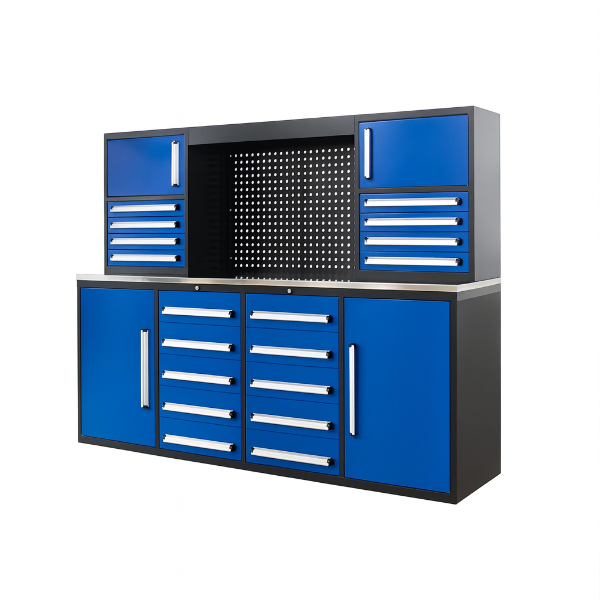 EMC 7ft Workbench Cabinet Combo 18 Drawers 4 cabinets