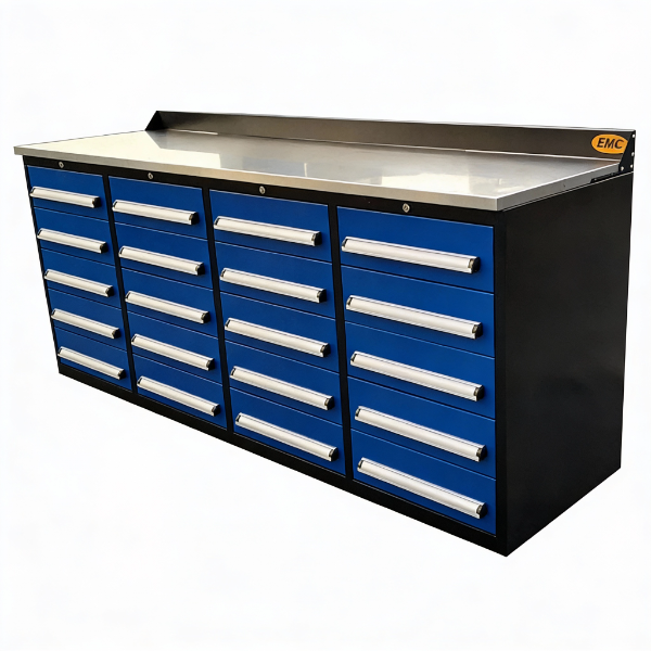 EMC 7ft Workbench Cabinet Combo 20 Drawers