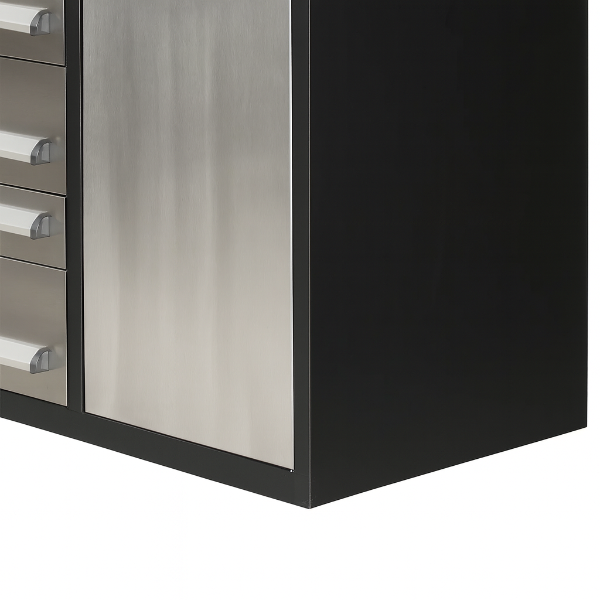 EMC 8.5ft Silver Workbench Cabinet Combo 34 Drawers 2 Cabinets